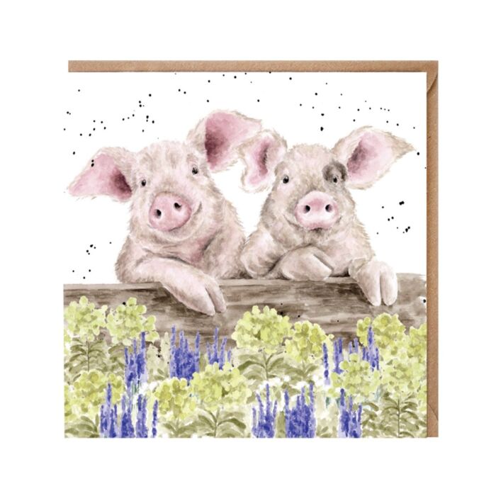 Wrendale Designs 'Nosy Neigh-Boars' Pig Card